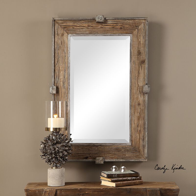 Uttermost Siringo Weathered Wood Mirror